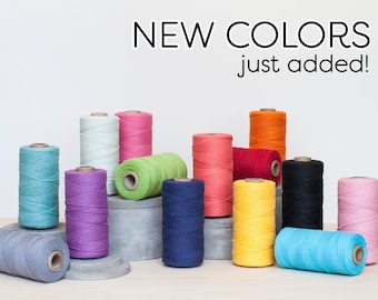 100% Cotton Bakers Twine: 1mm Solid Color, 4 Ply