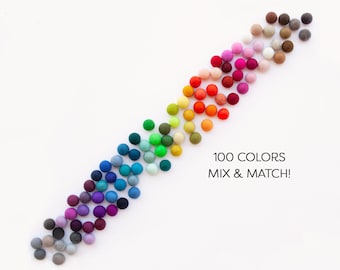 3.5 cm Medium 100% Wool Felt Balls Bulk Wholesale | 3 cm, Mix and Match Colors, Felt Crafts, Kids Soft Play and Sensory Felt Balls, Rainbow