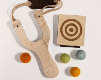 Ahornholz Bullseye Zielscheiben: Handgefertigte Zielscheiben für Steinschleudern, Pfeil und Bogen, Marshmallow Pistolen