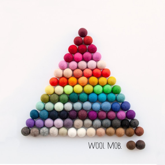 Lot Of 100/% Wool Nursery Felt Balls Choose your Color For Handmade DIY 2cm