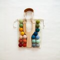 Wood Felt Ball Slingshot: Handcrafted Maple Toy Slingshot, Earth Tone Felt Ball Ammo, Stocking Stuffer For Kids