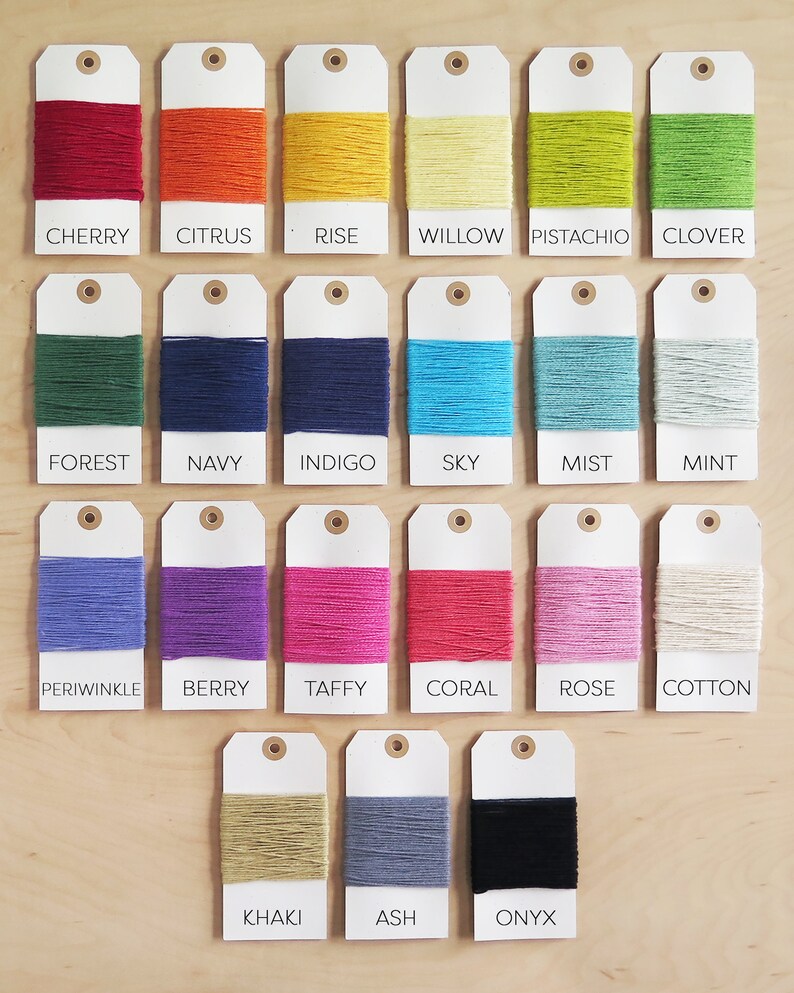 100% cotton baker's twine in 21 different colors. Choose between 5, 10, and 20 yard cuts.