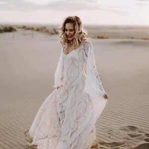 white boho dress