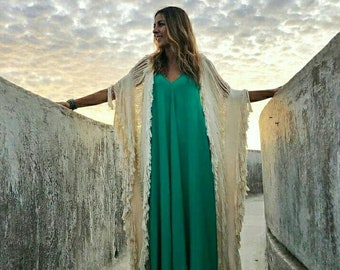 white boho jacket