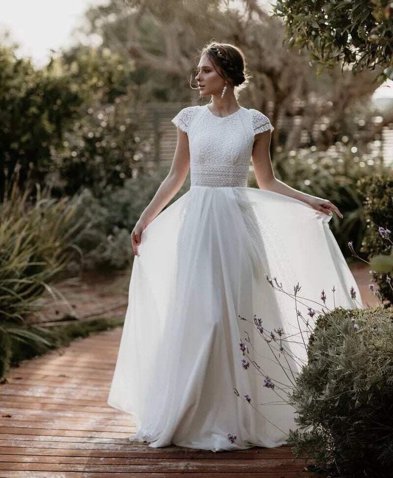 Vestido de novia boho - Etsy España Vestido de novia boho - Etsy España