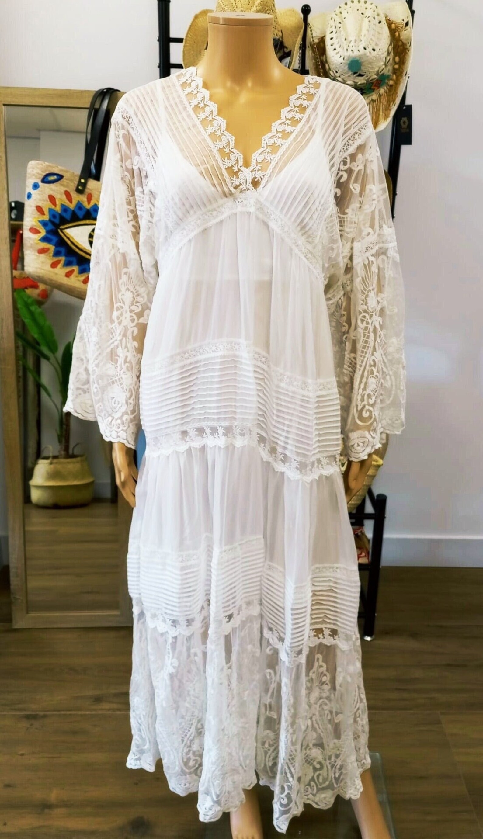 denim dress with white Hailey Mini - Denim DKNY MIDI DRESS - silver sparkle dress Size:Small (size 0/2)