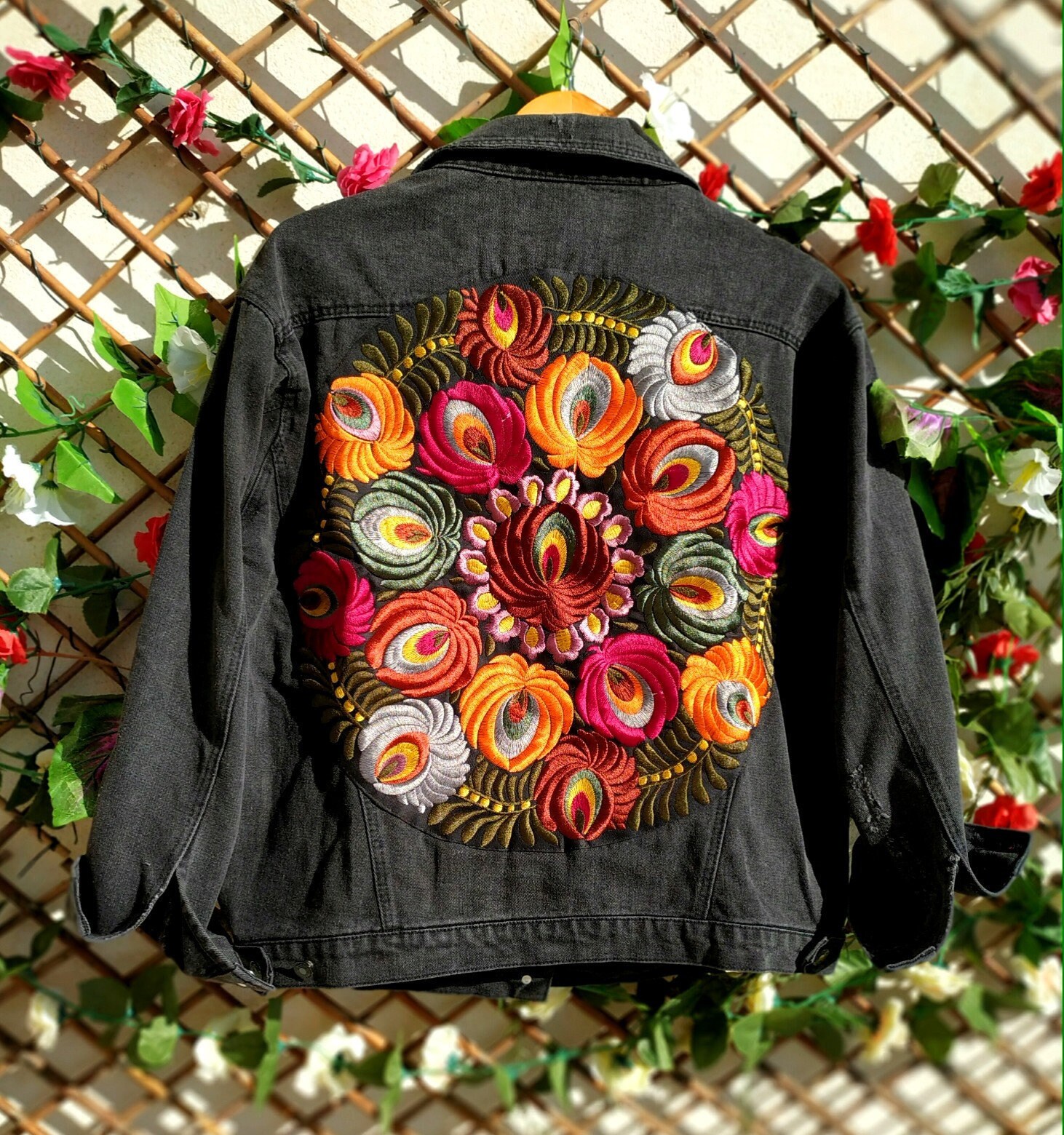 Boho Jacket Embroidered Denim Jacket 