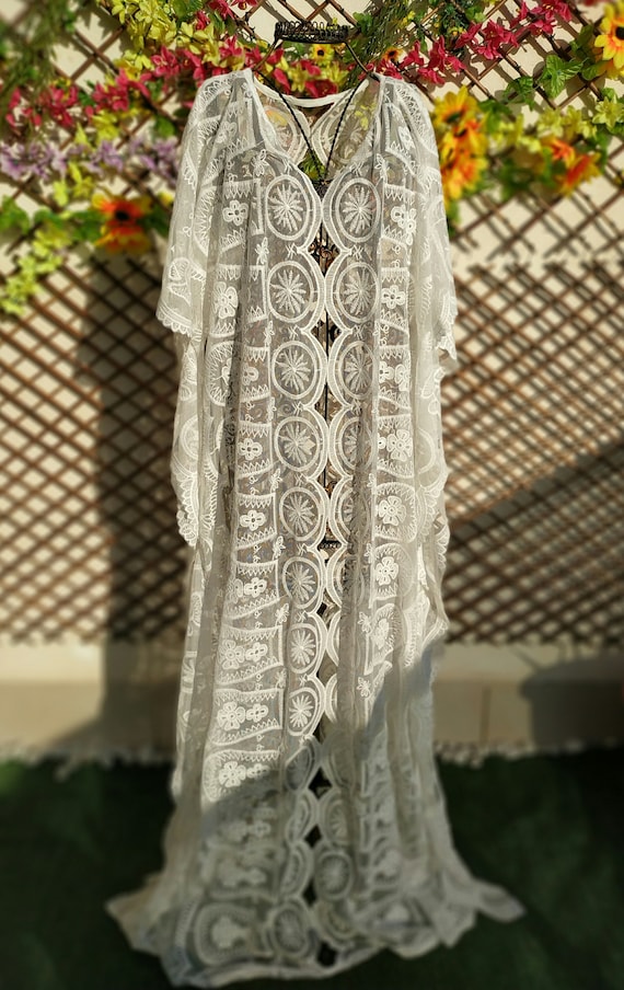 white lace boho