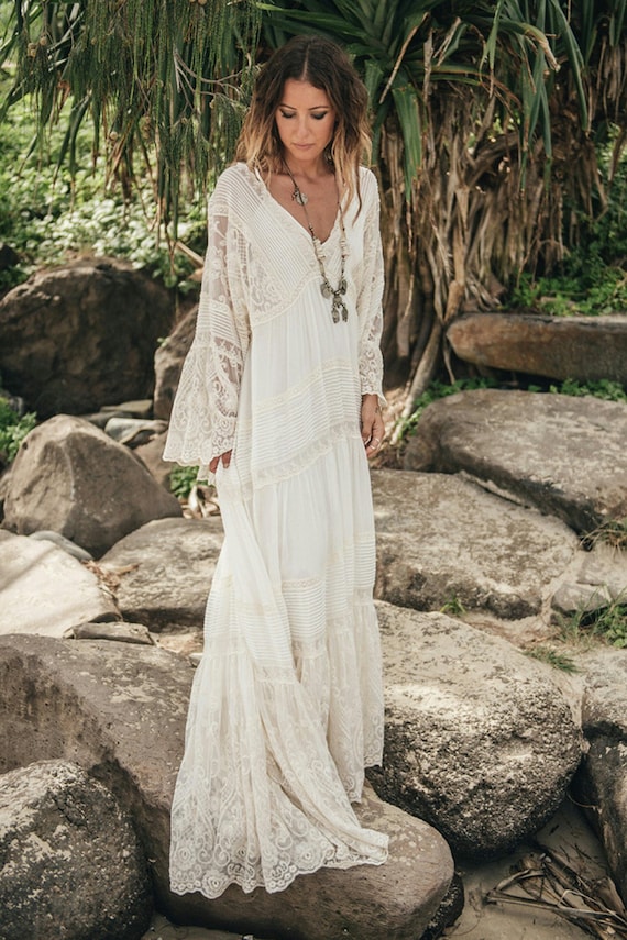 white boho dress