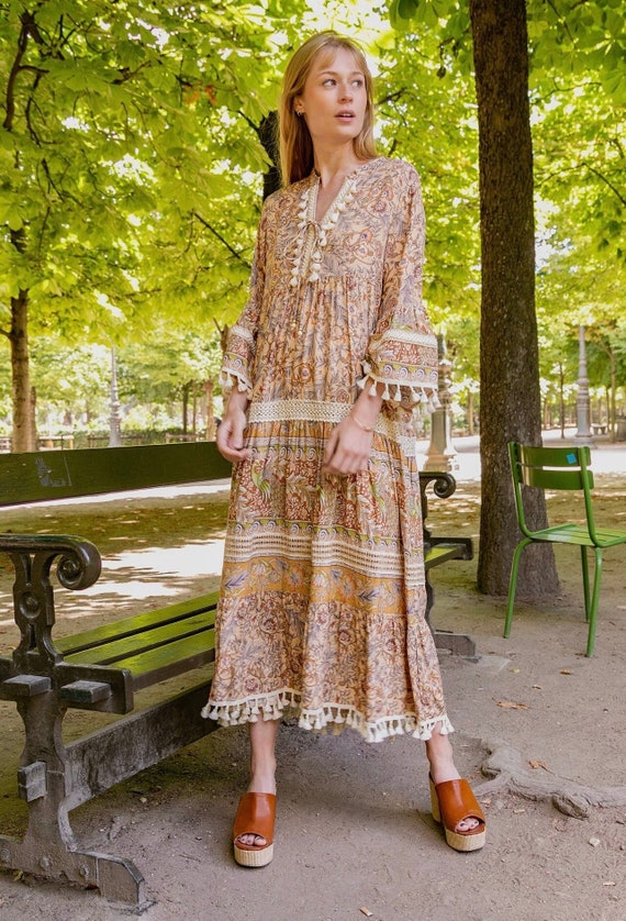 Boho hippy cheap dress