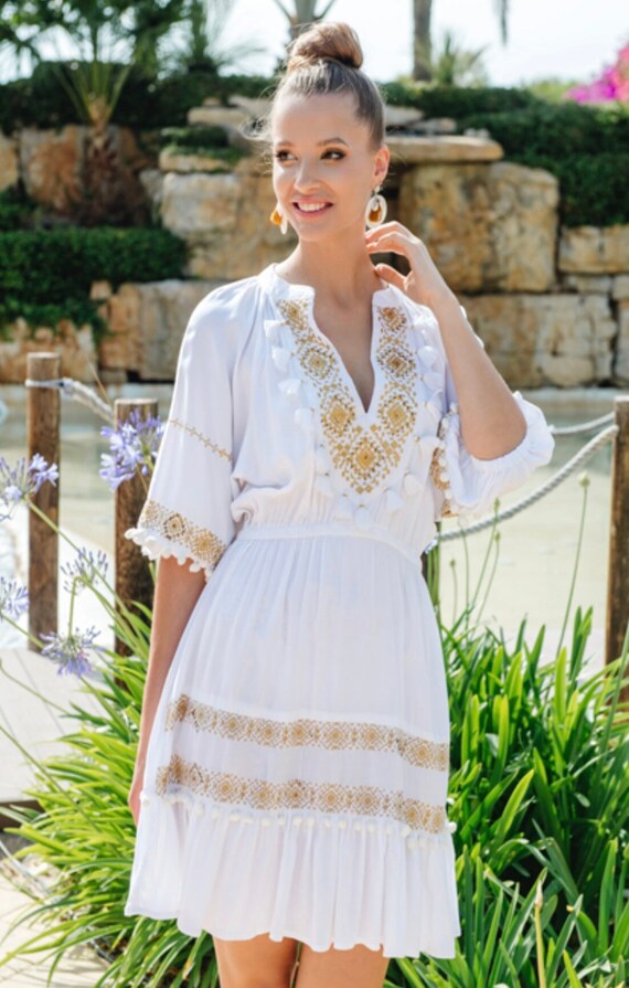 Boho Dress Boho Hippie Dress Bohemian Dress Cotton Boho Dress