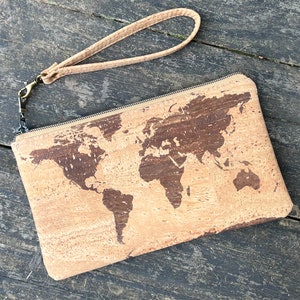 Pulsera de mapa de corcho natural - Hecho a pedido