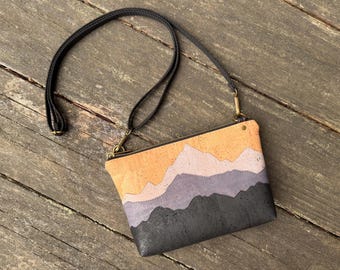 Mountain Cork Mini Crossbody Bag in Black