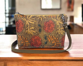 Mini Crossbody Bag with Floral Cork