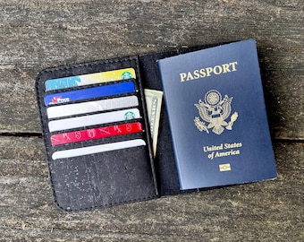 Black Cork Passport Wallet: Eco-Friendly Travel Accessory