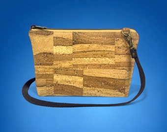 Mini Crossbody Bag with Scorched Cork