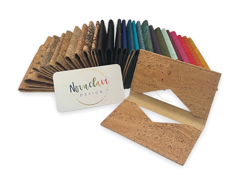 Cork Leather Business Card Holder image 1