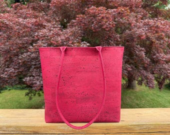 Cranberry Cork Tote
