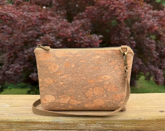 Mini Crossbody Bag with Bark Cork