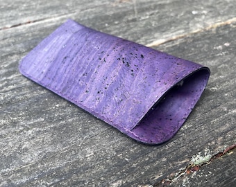 Eggplant Purple Cork Glasses Slip Case
