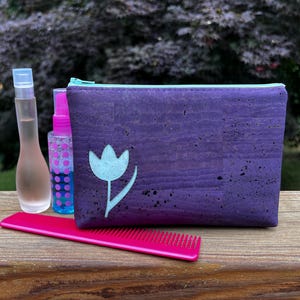 Flower Cork Zipper Pouch