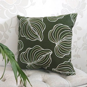 Almofada em folha de palmeira Almofada verde musgo