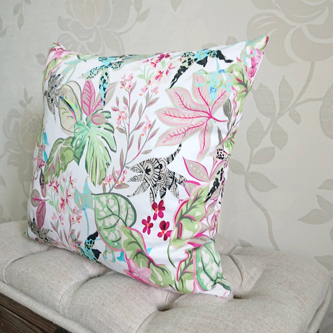 Summer pillow covers 18 x 18 Monstera leaf pillow Etsy