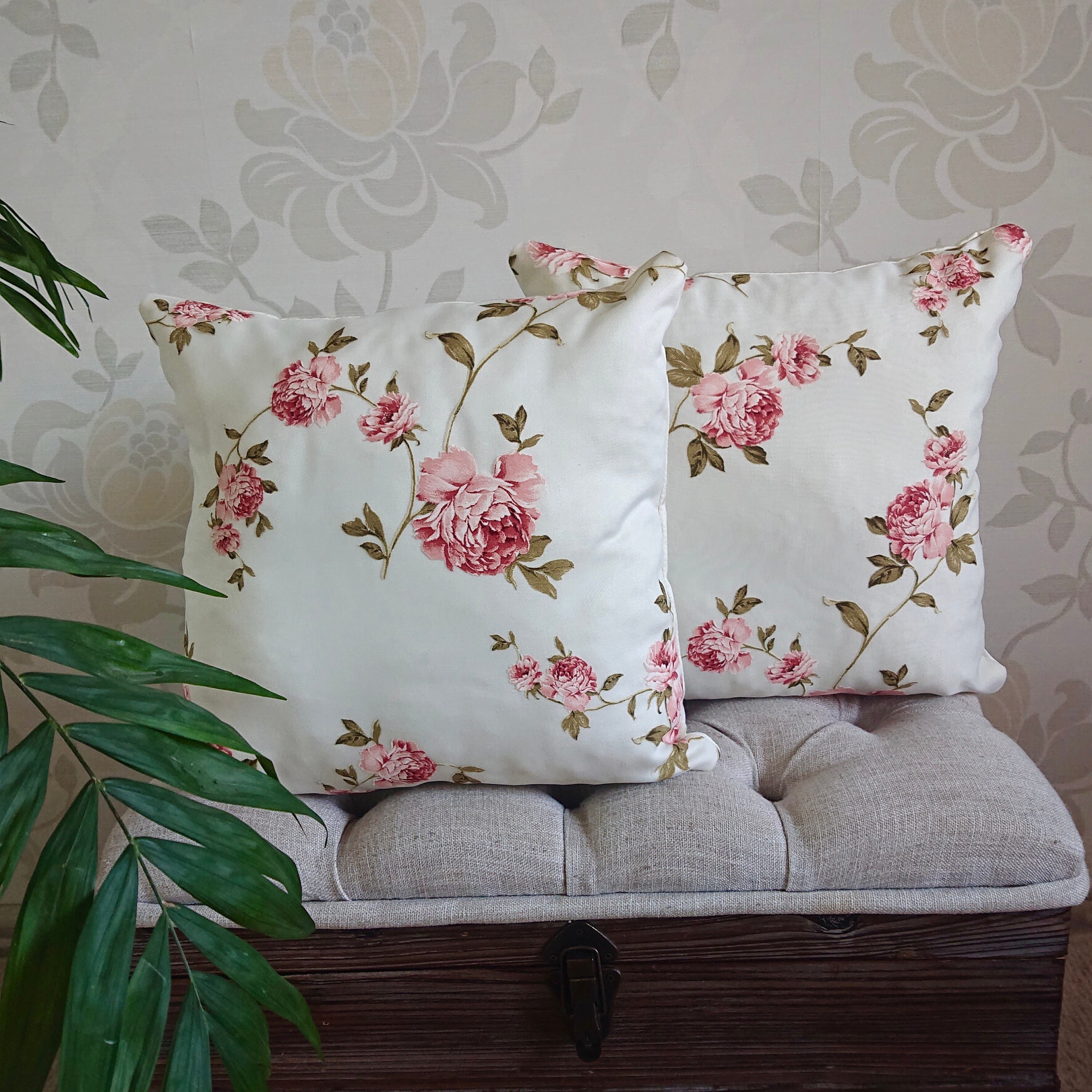 Mauve Floral Pillow Cover 18 X 18, Blush Floral Pillow Cover, Roses ...
