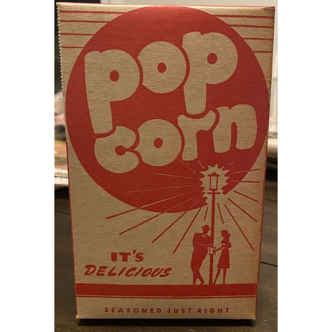 2 Vintage 1950's POPCORN BOX Boxes Red Old Stock Movie - Etsy