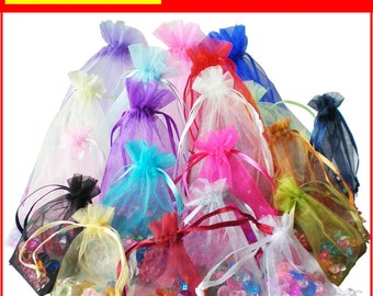 25 LUXURY Organza Gift Bags Jewellery Pouches XMAS Wedding Party Candy Favour celebration function birthday boy girl baby shower decoration