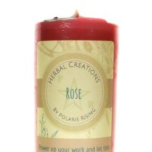 Rose Pillar Candle image 2