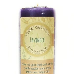 Lavender Pillar Candle image 2