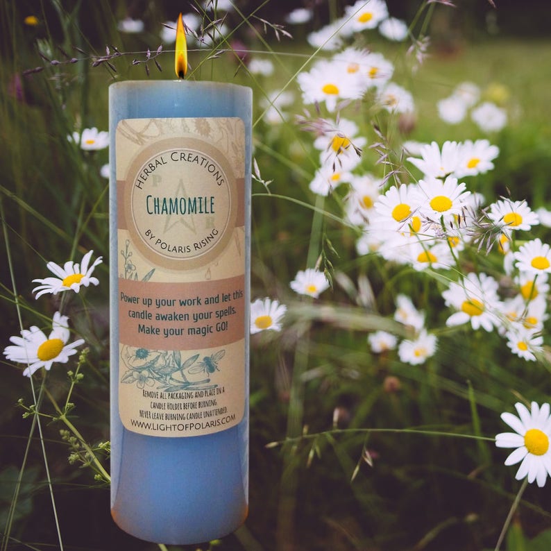 Chamomile Pillar Candle image 1