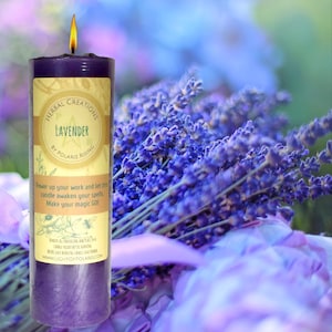 Lavender Pillar Candle image 1