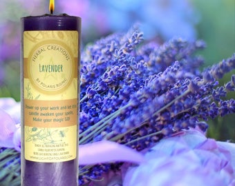 Lavender Pillar Candle