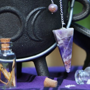 6-Sided Crystal Pendulums Amethyst