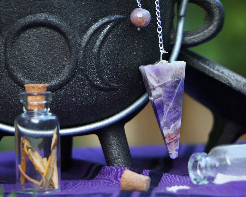 6-Sided Crystal Pendulums Amethyst