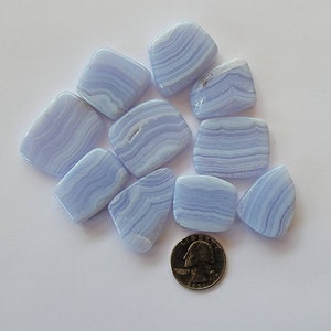 Hand Polished Blue Lace Agate Slices image 4