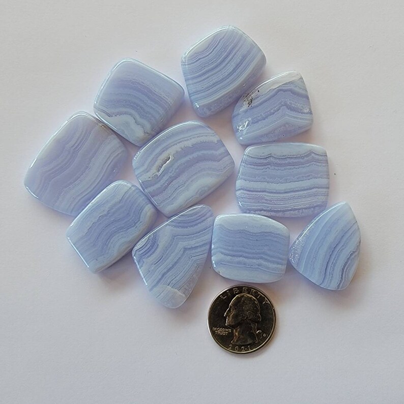 Hand Polished Blue Lace Agate Slices image 4