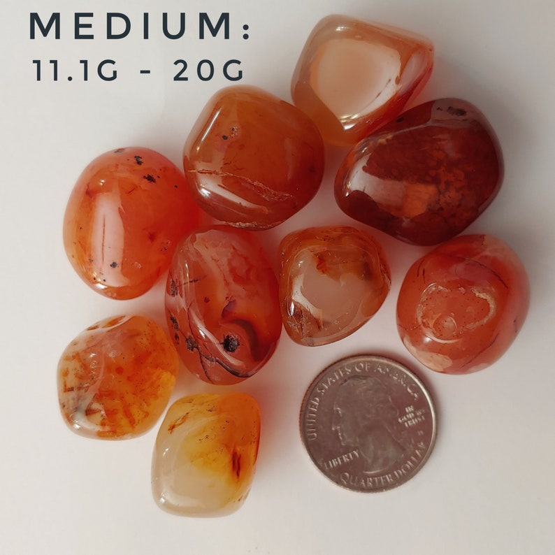 Carnelian Tumbled Stone Crystals image 5