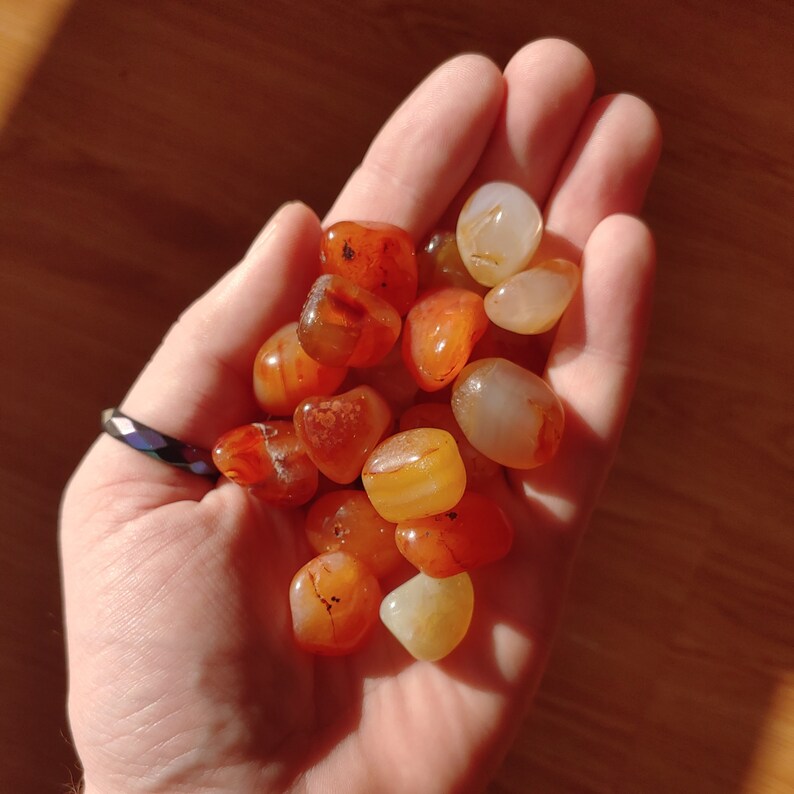 Carnelian Tumbled Stone Crystals image 1