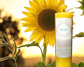 Sunflower Pillar Candle