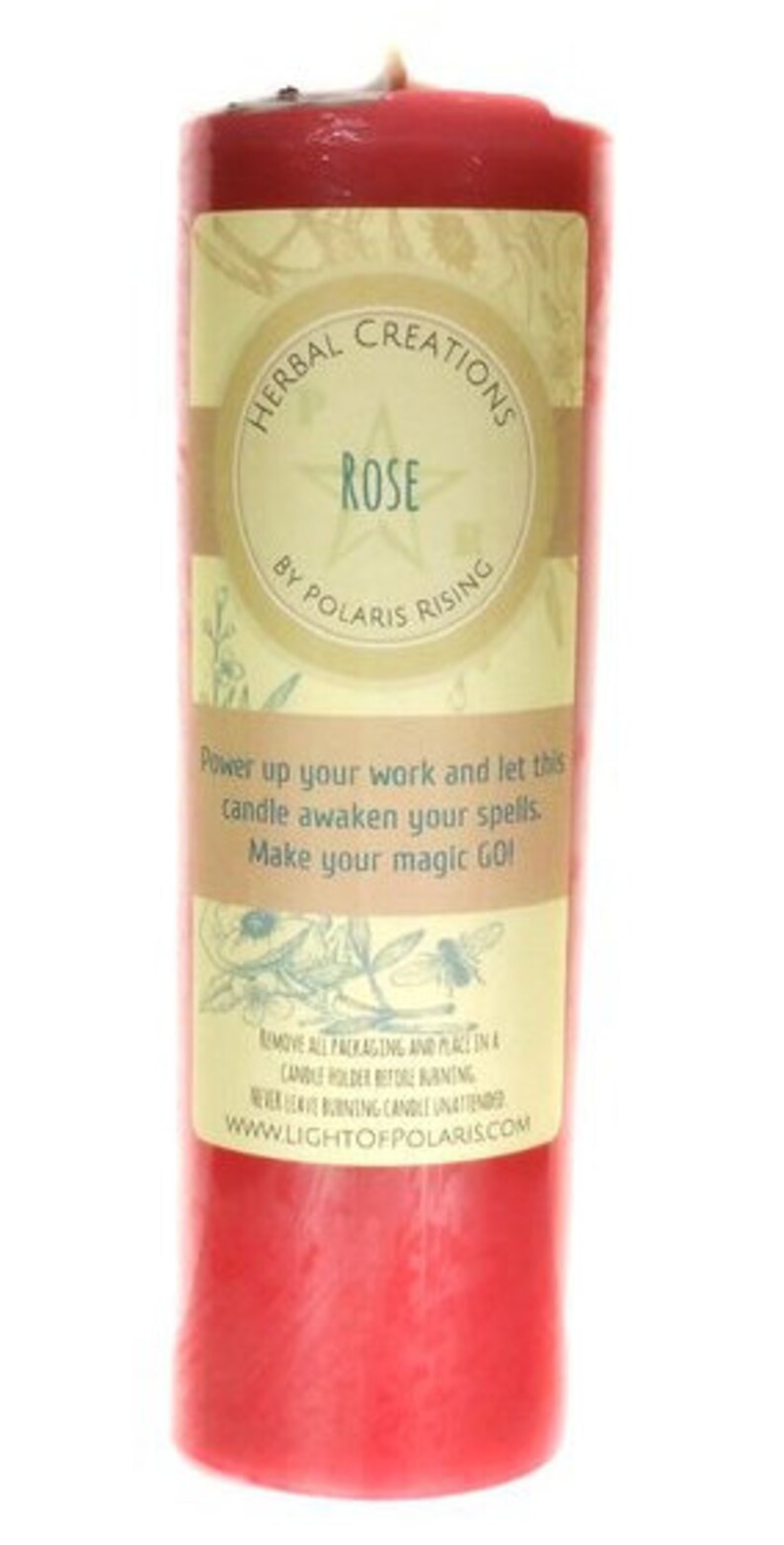 Rose Pillar Candle image 2