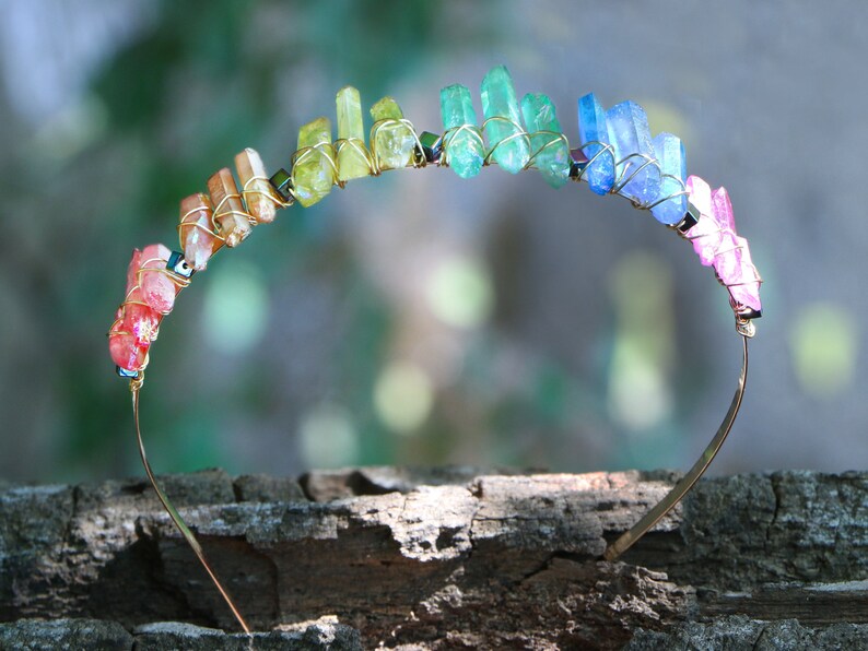 Rainbow Crystal Tiara FREE USA SHIPPING Tiara #3