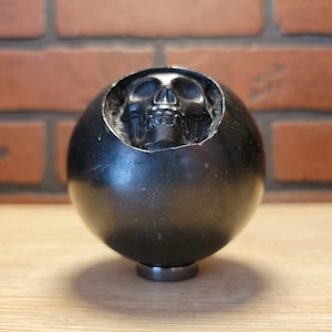 3 Diameter Shungite Skull Carved Sphere Orb image 1