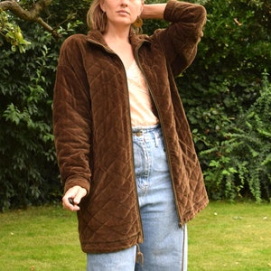 Vintage 90s Quilted Corduroy Jacket. Men's Small. Cotton, Jones of