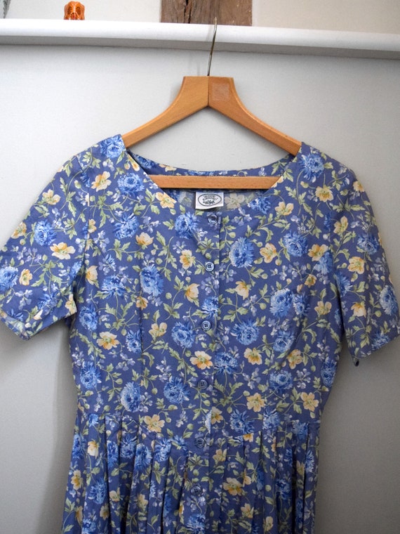 80s Laura Ashley Cotton Sun Dress. 32" Chest. Mid… - image 4