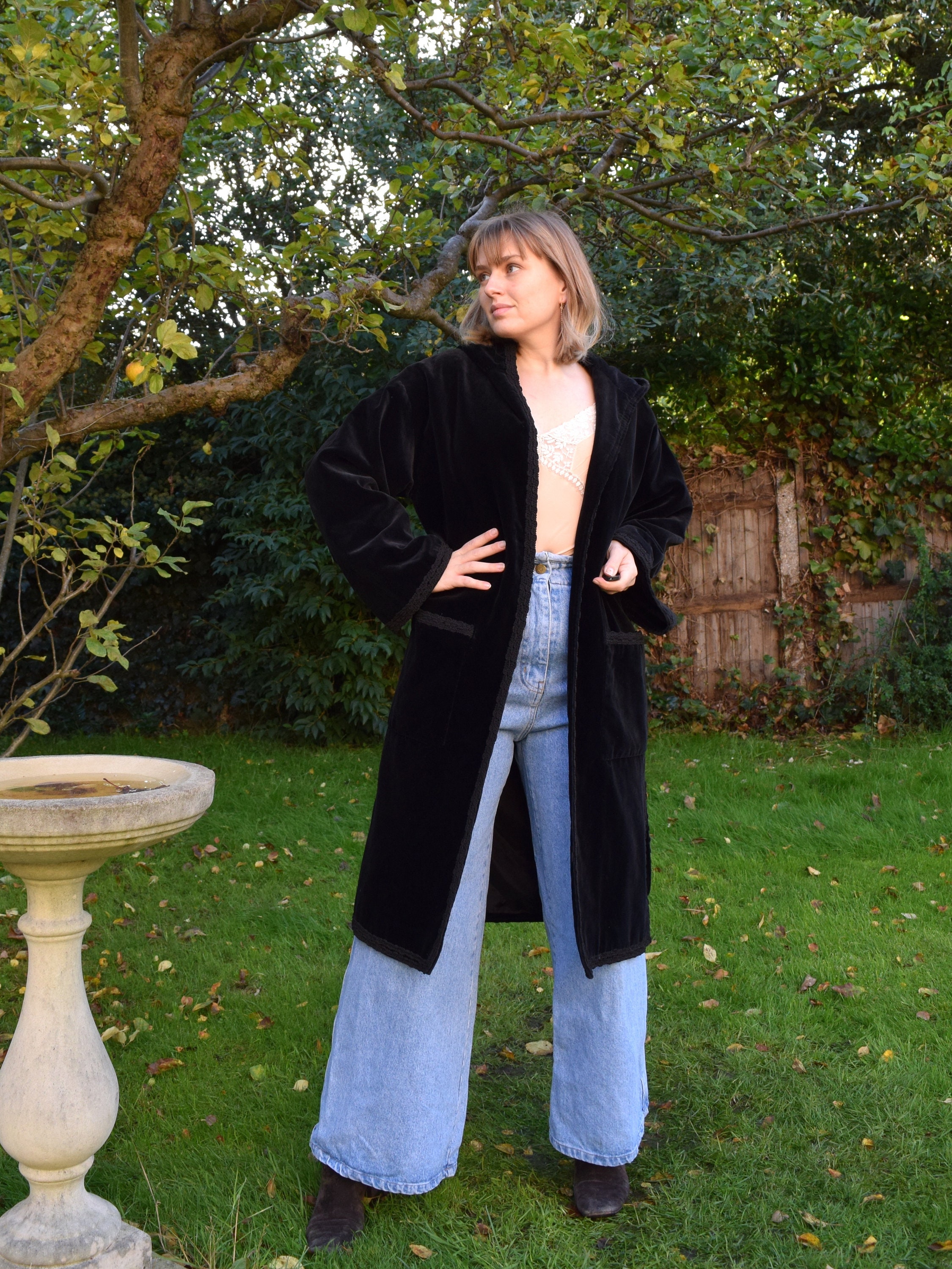sjy　Christian Diorベルベット コート ジャケット 70s Christian Dior Diorling Velvet Coat. Medium / 40