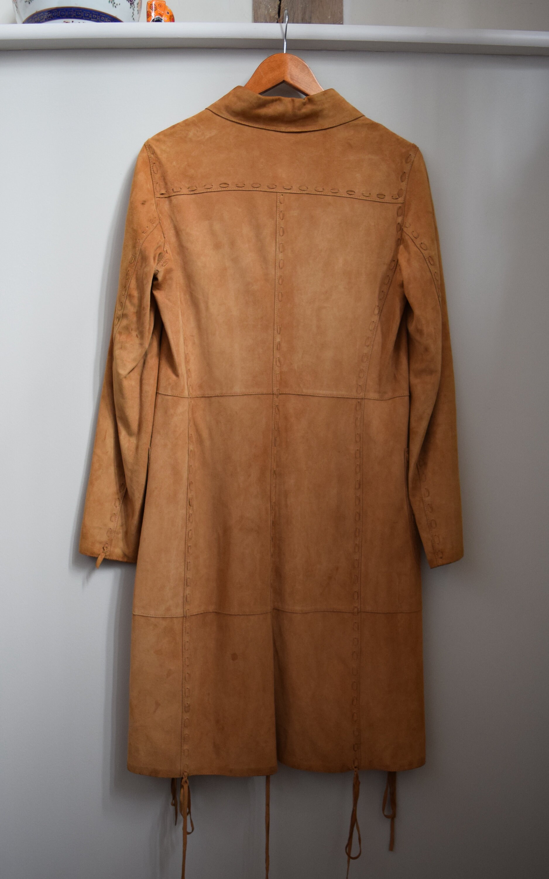 Dolce and Gabbana Suede Coat. Size 14. Vintage Y2k, 2000s 