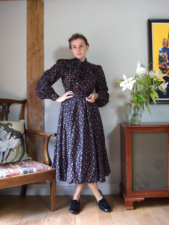 droopy and brown dress 80s Browns Midi Dress. Size Medium - 29